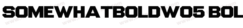 SomewhatBoldW05 Bold Regular字体转换